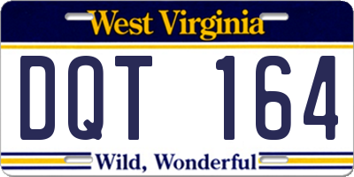 WV license plate DQT164
