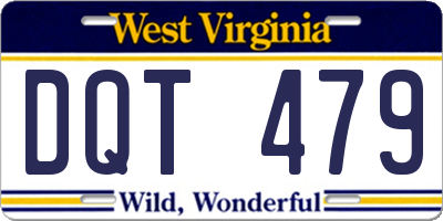 WV license plate DQT479