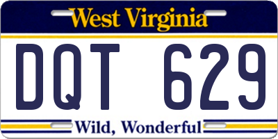 WV license plate DQT629
