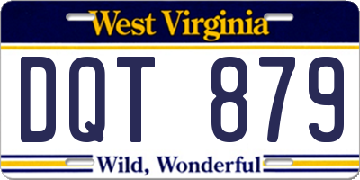 WV license plate DQT879