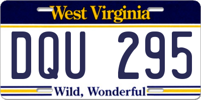 WV license plate DQU295