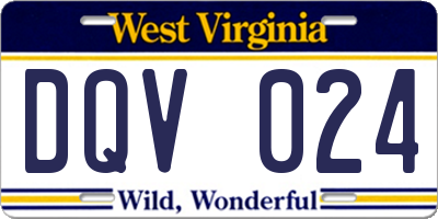 WV license plate DQV024