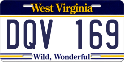 WV license plate DQV169