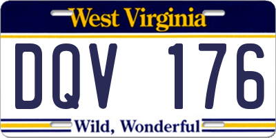WV license plate DQV176