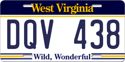 WV license plate DQV438