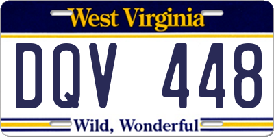 WV license plate DQV448