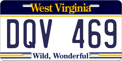 WV license plate DQV469