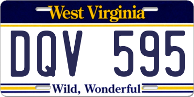 WV license plate DQV595