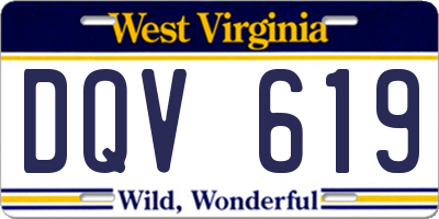 WV license plate DQV619
