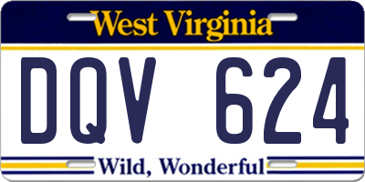 WV license plate DQV624