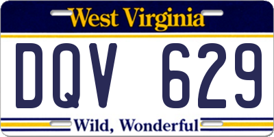 WV license plate DQV629