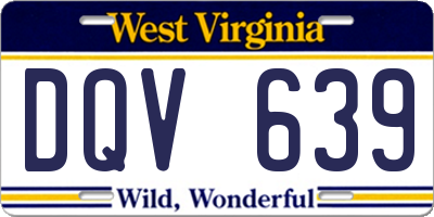 WV license plate DQV639