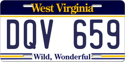 WV license plate DQV659
