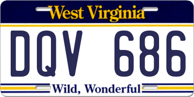 WV license plate DQV686