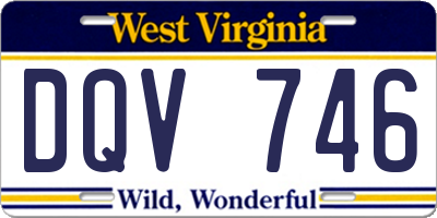 WV license plate DQV746