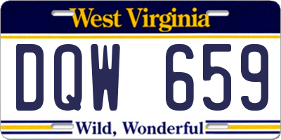 WV license plate DQW659