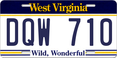 WV license plate DQW710