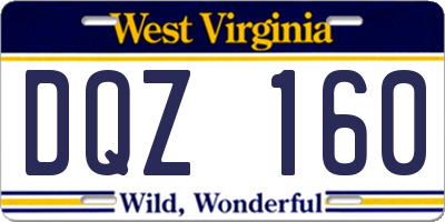 WV license plate DQZ160