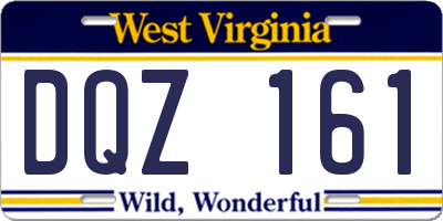 WV license plate DQZ161