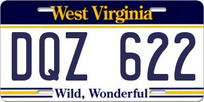 WV license plate DQZ622
