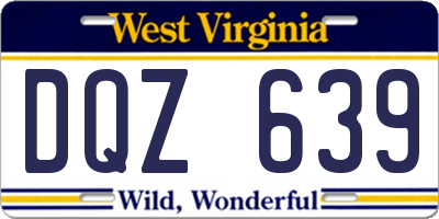 WV license plate DQZ639