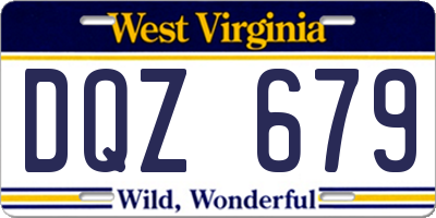 WV license plate DQZ679
