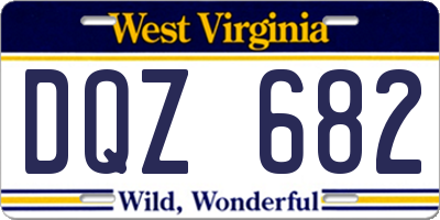 WV license plate DQZ682