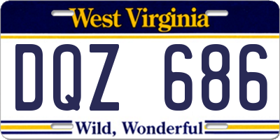 WV license plate DQZ686