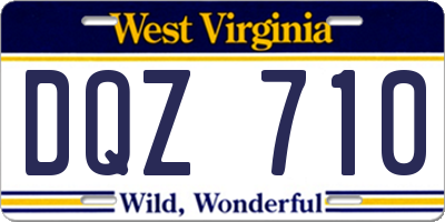 WV license plate DQZ710