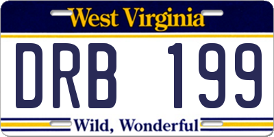 WV license plate DRB199