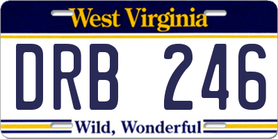 WV license plate DRB246