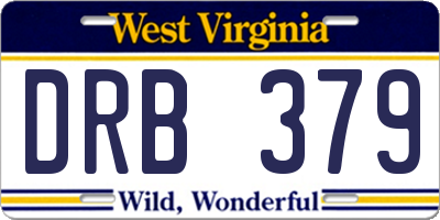 WV license plate DRB379