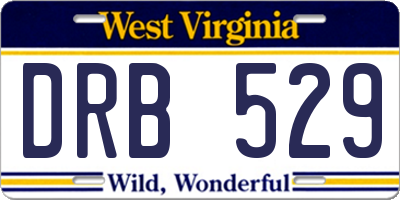 WV license plate DRB529