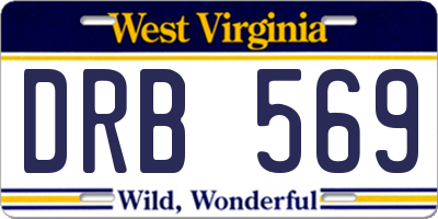 WV license plate DRB569