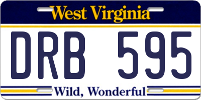 WV license plate DRB595
