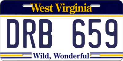WV license plate DRB659