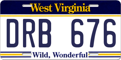 WV license plate DRB676