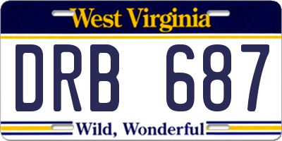 WV license plate DRB687