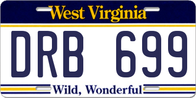 WV license plate DRB699