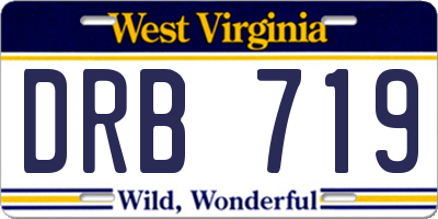 WV license plate DRB719