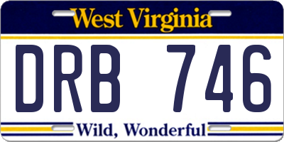 WV license plate DRB746