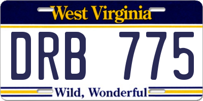 WV license plate DRB775