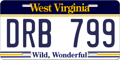 WV license plate DRB799