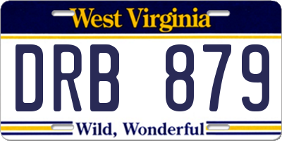 WV license plate DRB879