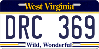 WV license plate DRC369