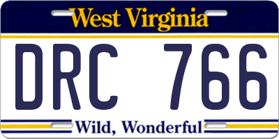 WV license plate DRC766