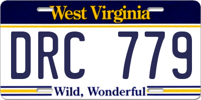 WV license plate DRC779