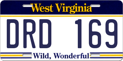 WV license plate DRD169