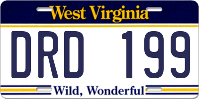 WV license plate DRD199