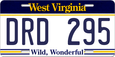 WV license plate DRD295